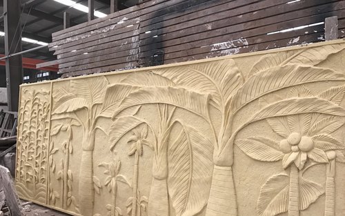 建筑外墙玻璃钢浮雕安装施工 1
